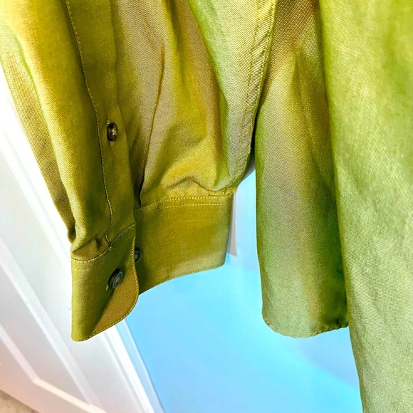 MEN’S DOCKERS BUTTON DOWN SHIRT GREEN - Picture 6 of 8